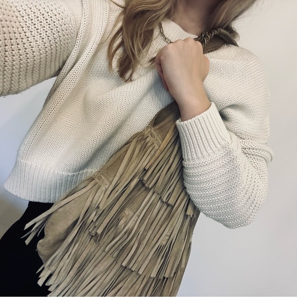 Authentic Vintage Valentino Garavani Suede Fringe Bag - Picture 2 of 11